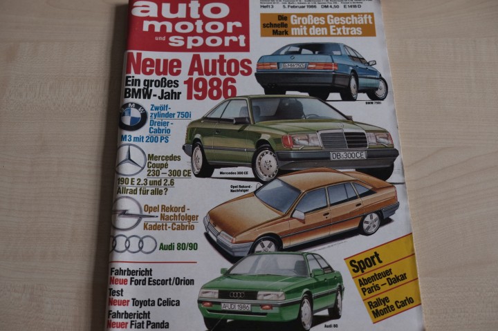 Deckblatt Auto Motor und Sport (03/1986)